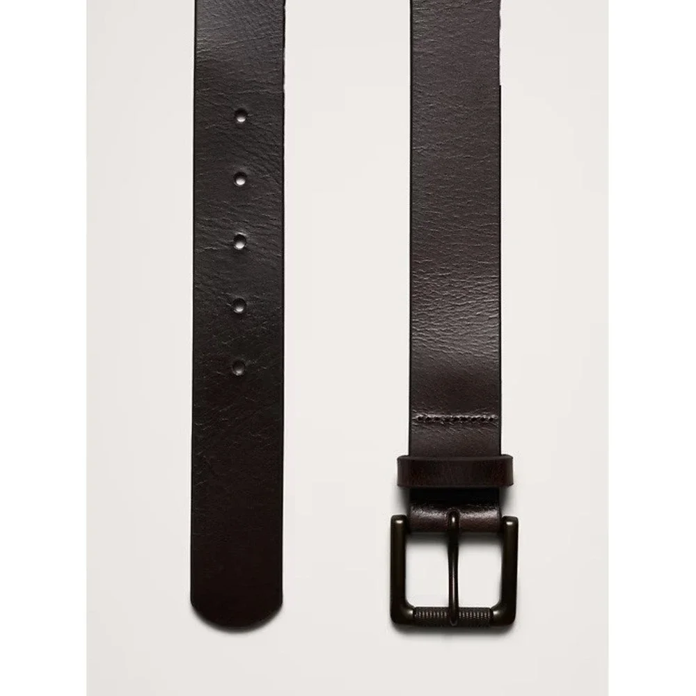 BANANA REPUBLIC MEN'S TUMBLED LEATHER BELT Dark Brown‎ NWT Size 40